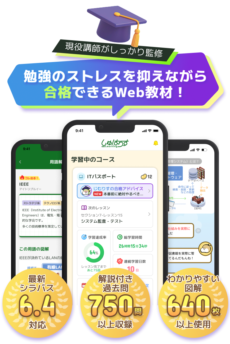 現役講師がしっかり監修。勉強のストレスを抑えながら合格できるWeb教材!