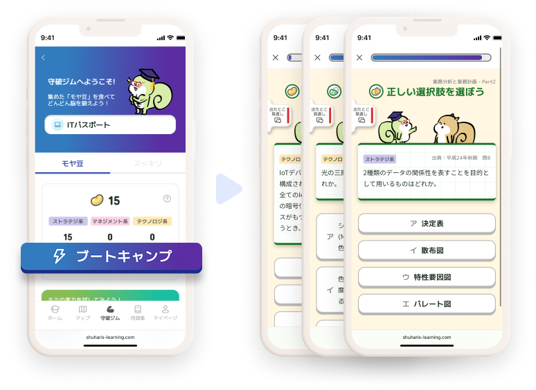 ブートキャンプの画面