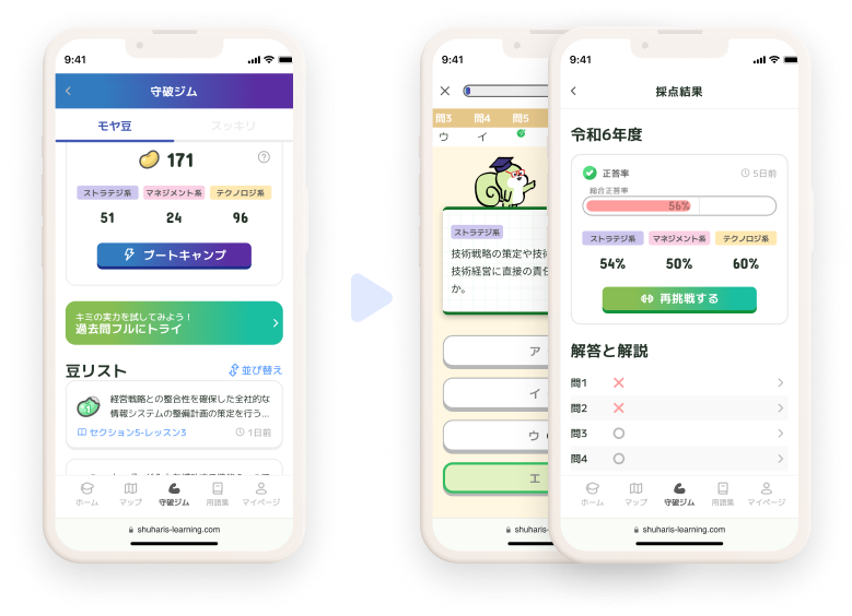 過去問フルの画面